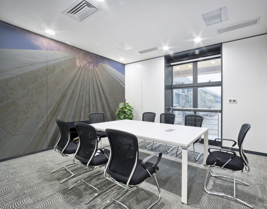 Mormon temple in Washington DC in late winter afternoon Wall Printing