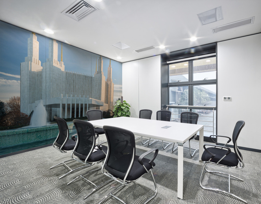 Mormon temple in Washington DC in late winter Wall Printing