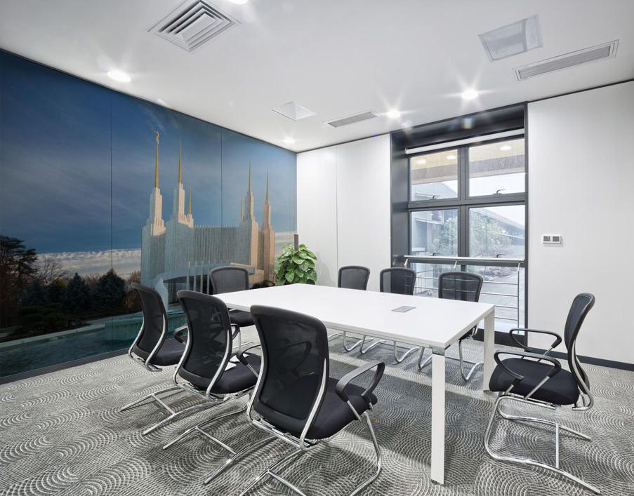 Mormon temple in Washington DC in late winter Wall Printing