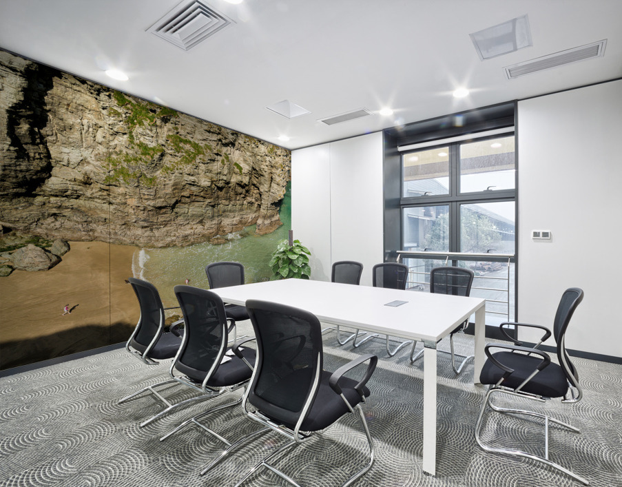 Children playing on beach near Tintagel in Cornwall Wall Printing
