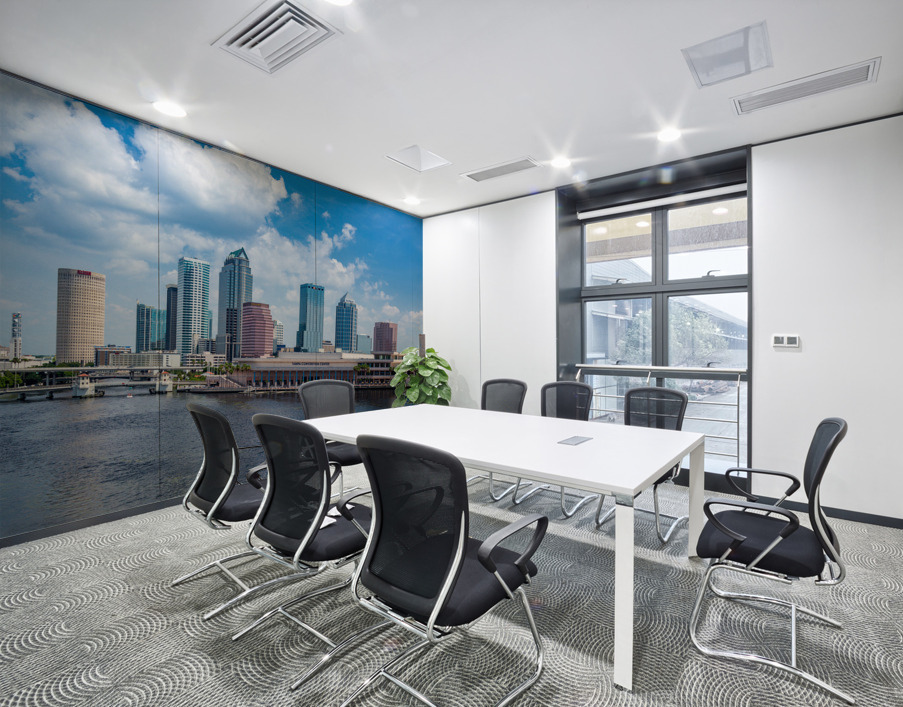 City skyline of Tampa Florida during the day Wall Printing