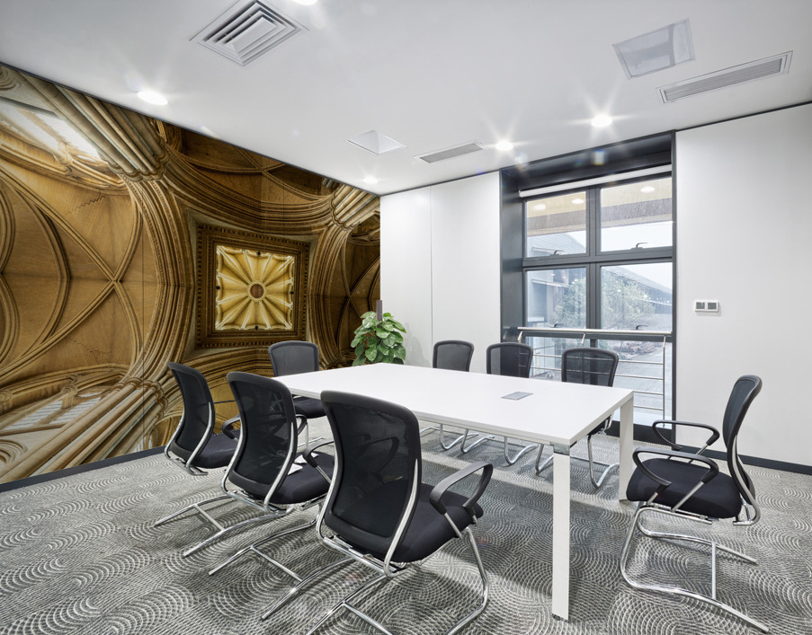 Detail of roof in Truro cathedral in Cornwall Wall Printing