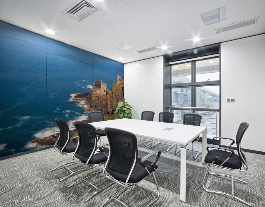Long duration image of the ruins at Botallack tin mine Wall Printing