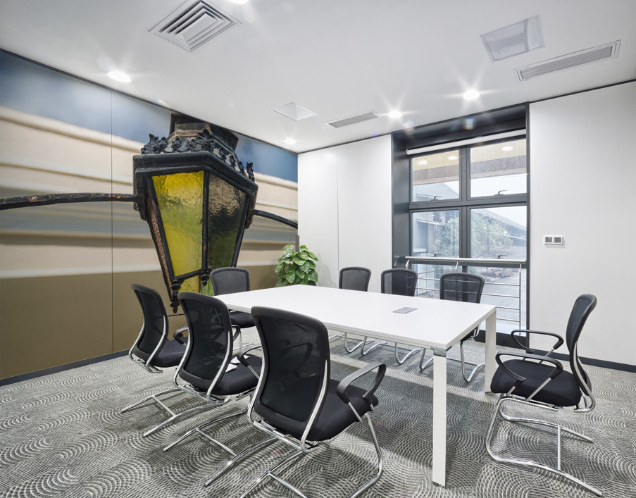 Antique lamp at entrance to synagogue Wall Printing