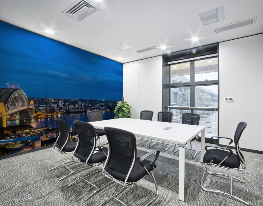 Dramatic panoramic night photo Sydney harbor Wall Printing