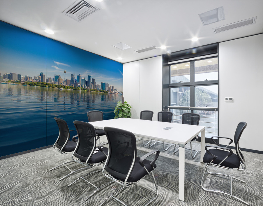 Dramatic panoramic photo Sydney harbor Wall Printing