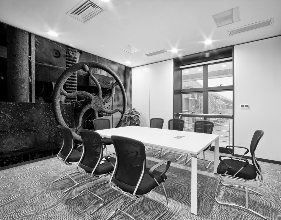 Moss covered farm machinery with handle Wall Printing