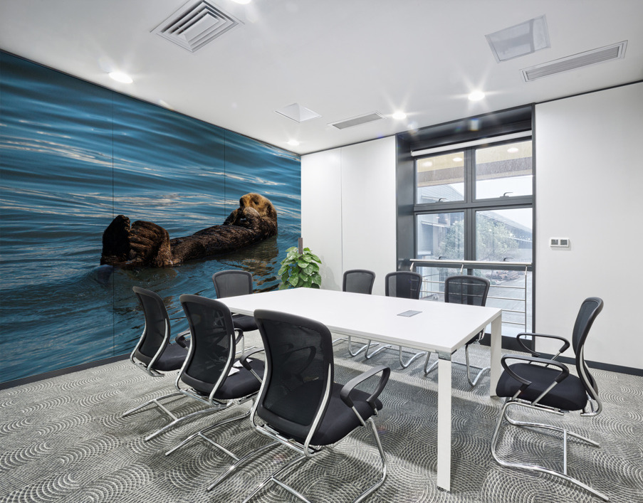 Sea Otter floating in Resurrection Bay near Seward Wall Printing