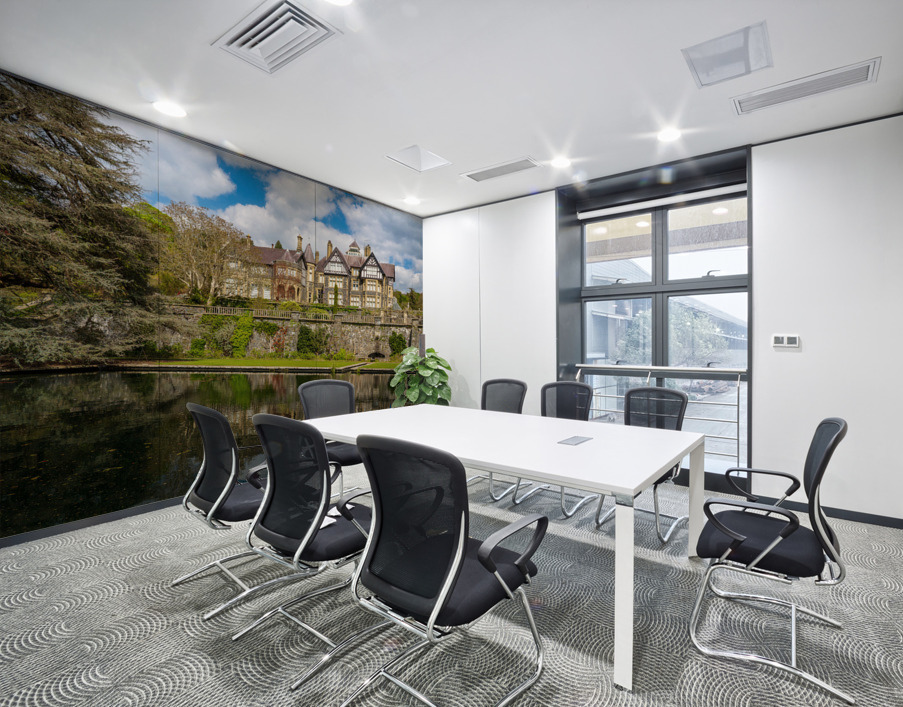 View of the manor house at Bodnant Gardens in North Wales Wall Printing