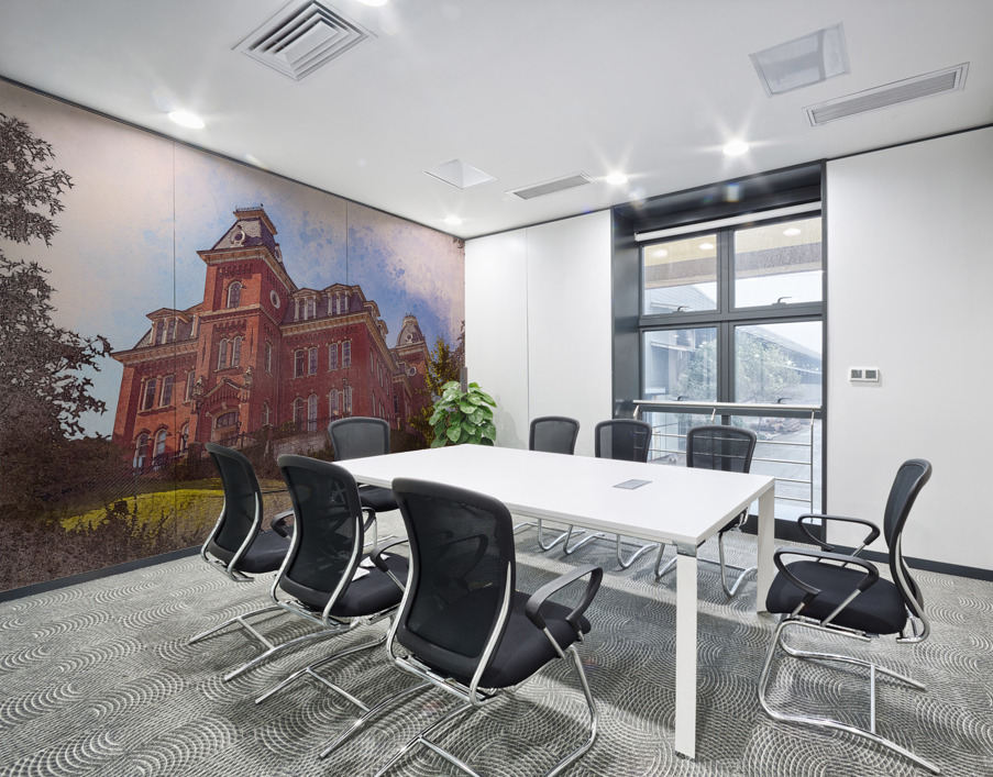 Digital art of Woodburn Hall at WVU in Morgantown Wall Printing