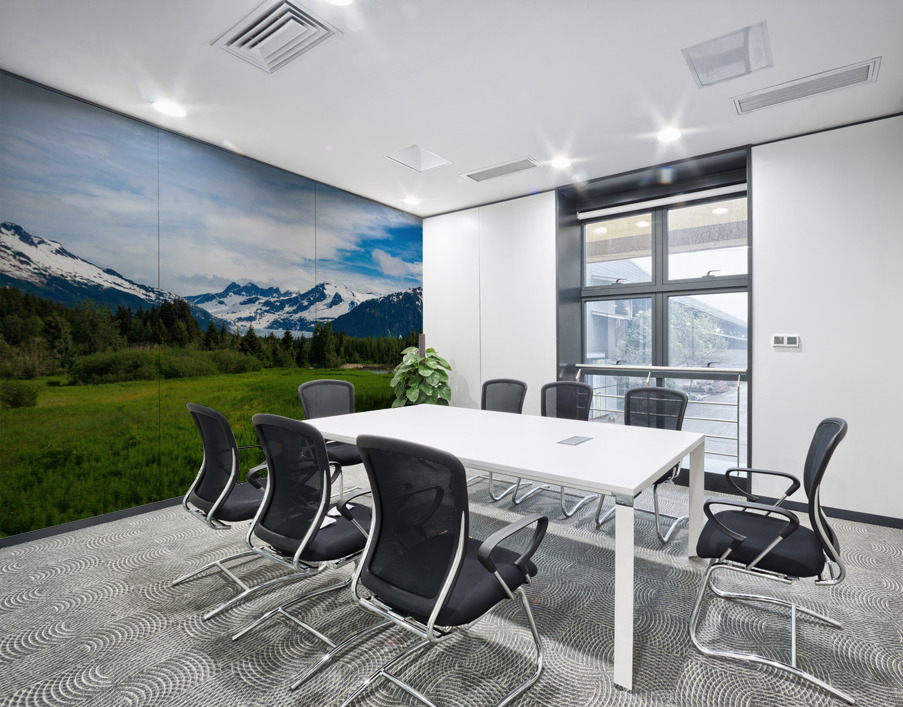 The Mendenhall valley from Brotherhood bridge near Juneau Wall Printing