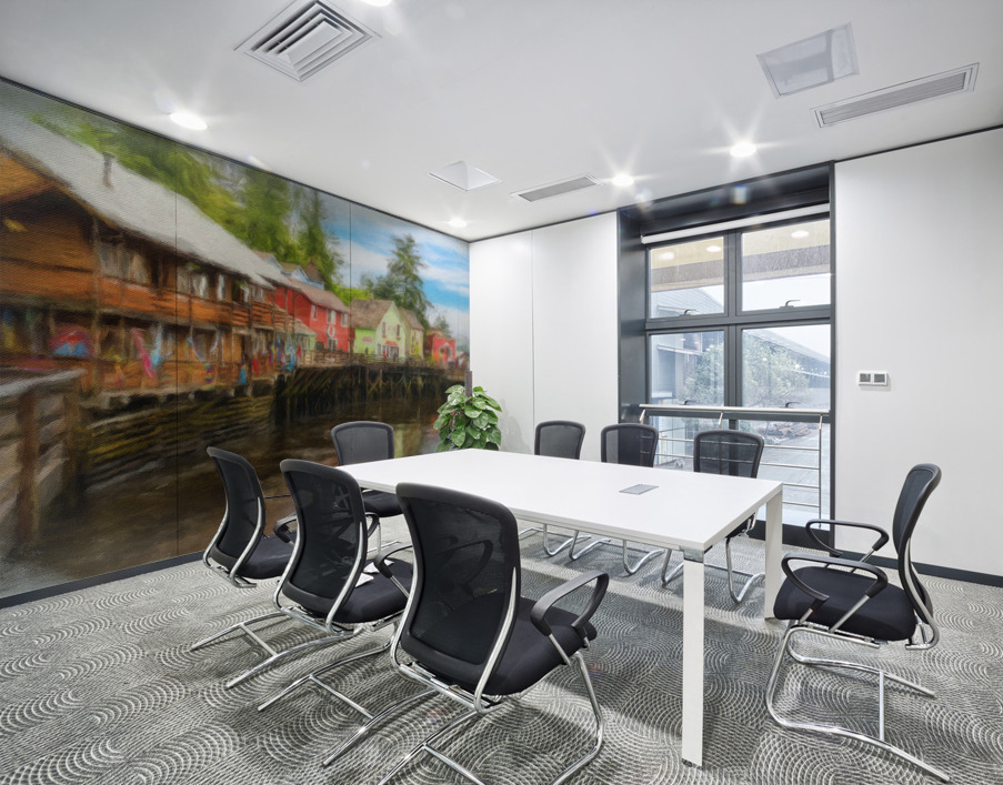 Painting of Creek Street wharf in Ketchikan Alaska Wall Printing