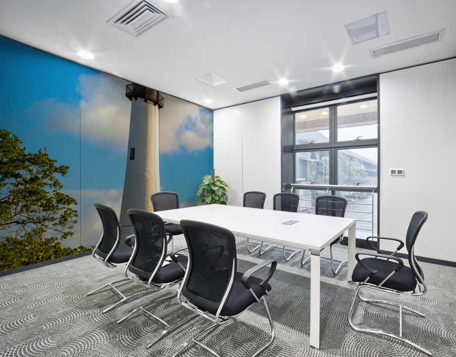 Vertical view of Cape Florida lighthouse in Bill Baggs Wall Printing