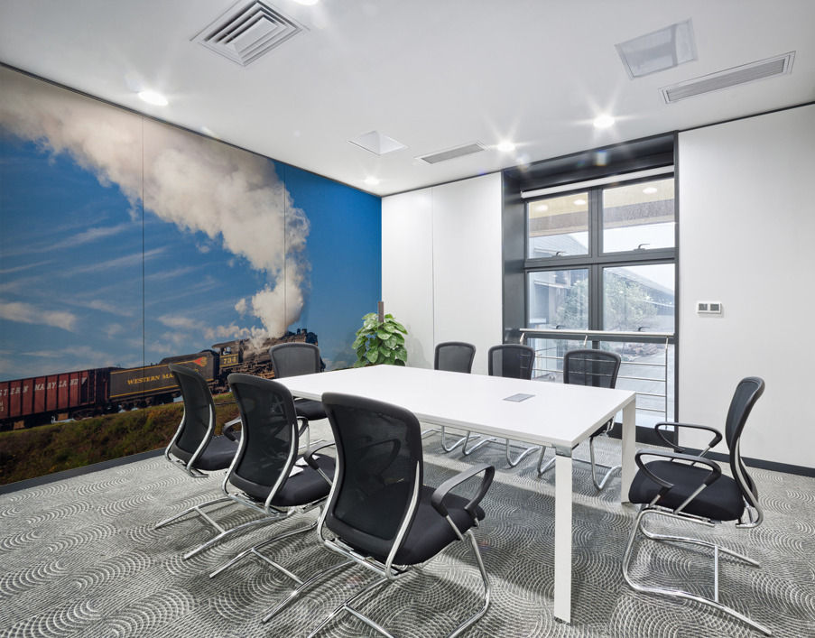 WMRR Steam train powers along railway Wall Printing