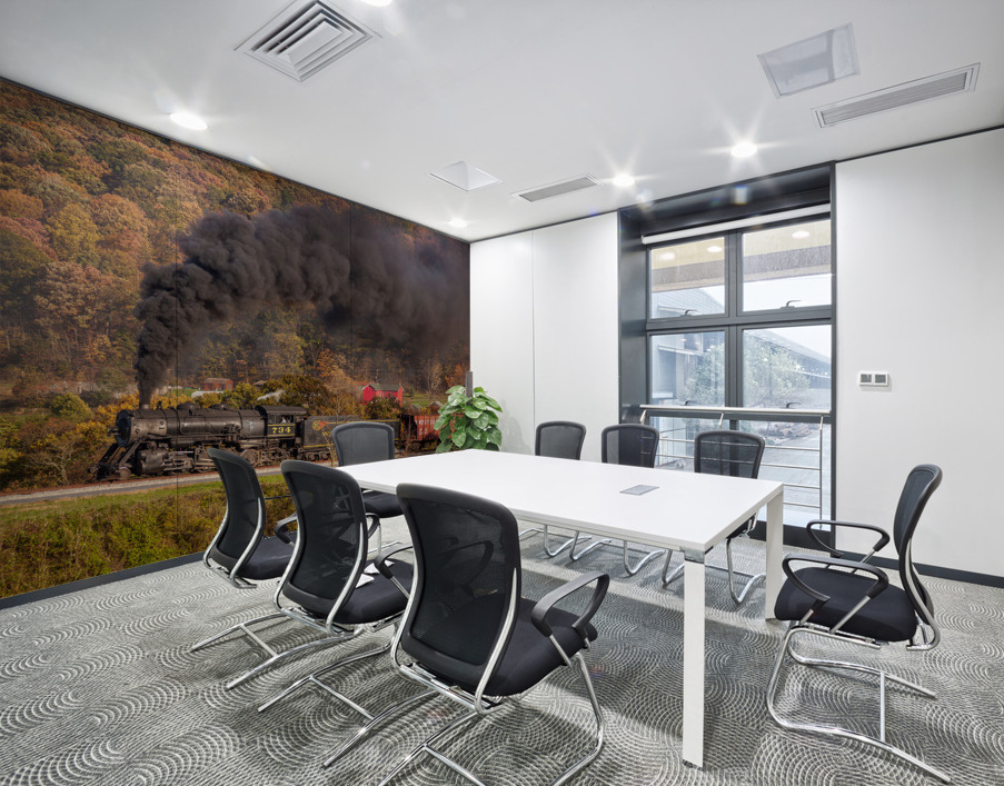 WMRR Steam train powers along railway Wall Printing