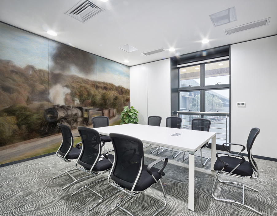 WMSR Steam train powers along railway Wall Printing