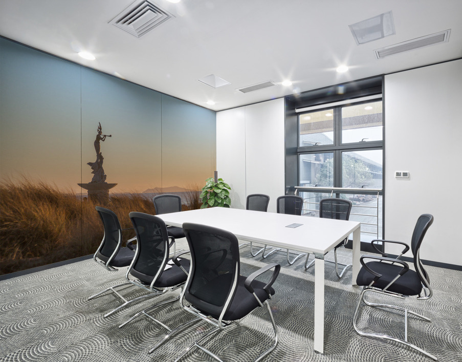 Mermaid statue entrance Ventura harbor Wall Printing