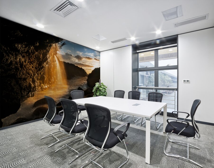 Waterfall near Queens Bath in Princeville Kauai Wall Printing