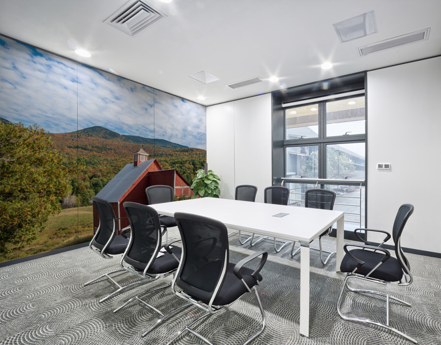Grandview Farm barn with fall colors in Vermont Wall Printing