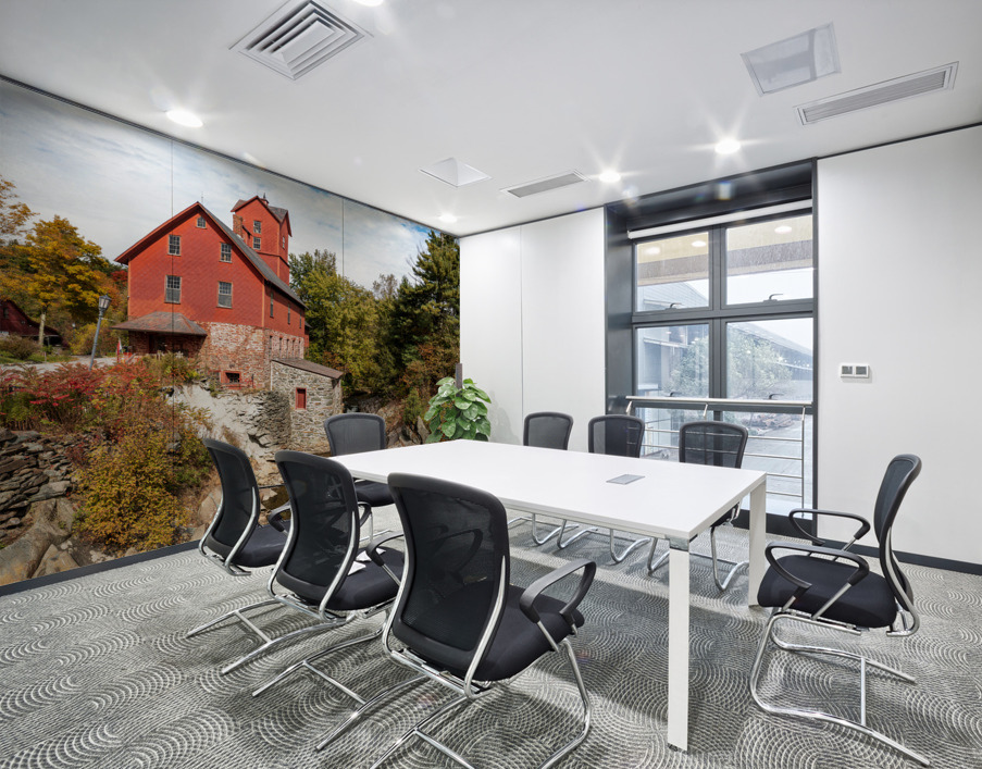 Old Red Mill in Jericho Vermont during the fall Wall Printing