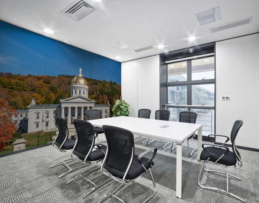 Gold dome of Vermont State House in Montpelier Wall Printing