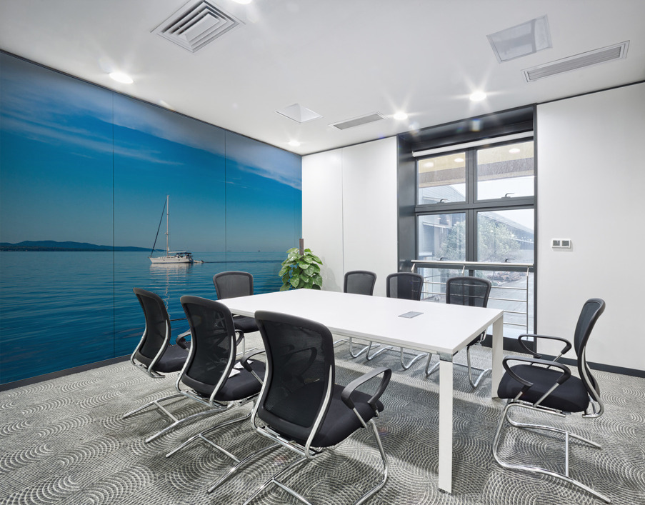 Yacht sailing peacefully across Lake Champlain Wall Printing