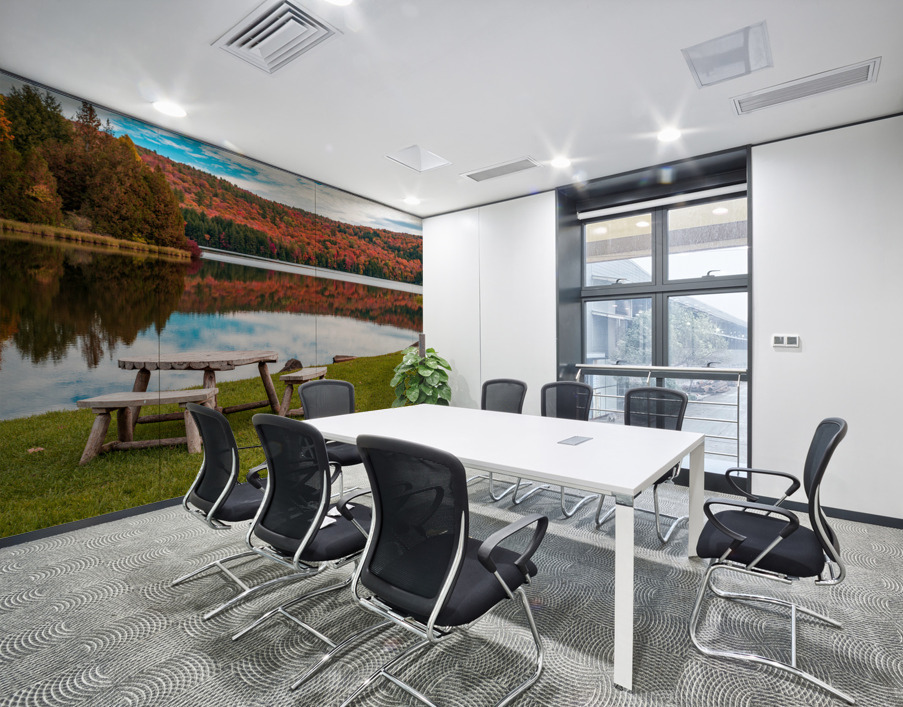 Wooden table and stools by Silver Lake Vermont Wall Printing