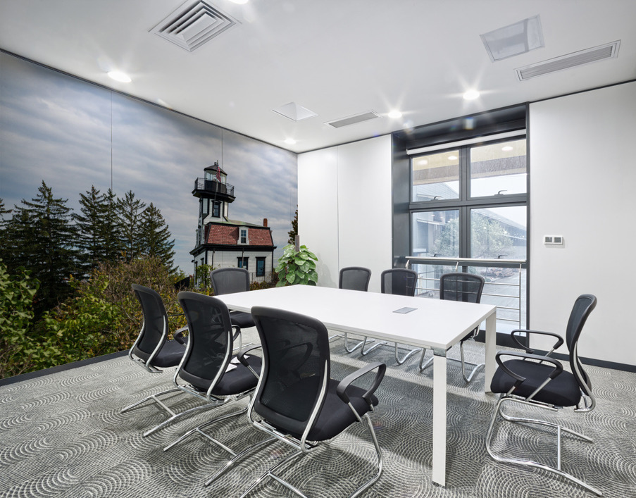 Old Colchester Reef lighthouse in Shelburne Wall Printing