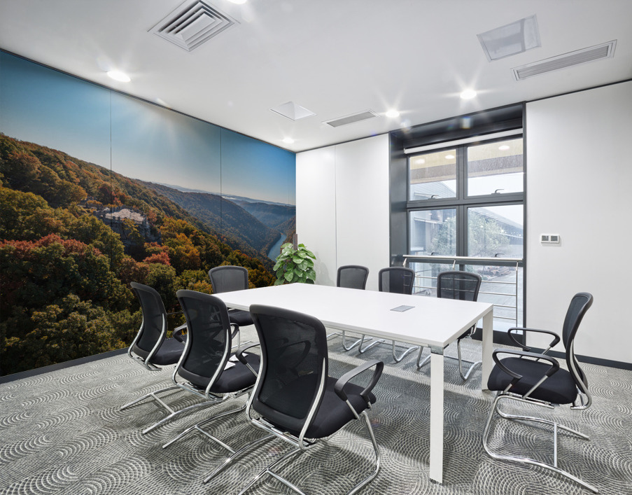  Cheat River panorama in West Virginia with fall colors Wall Printing