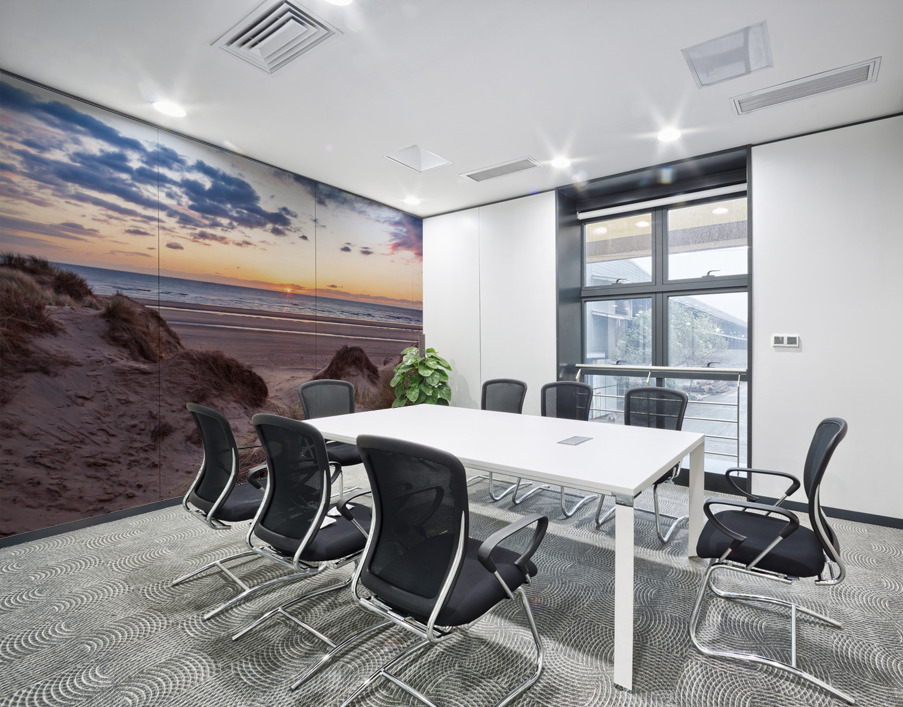 Sunset over Formby Beach through dunes Wall Printing