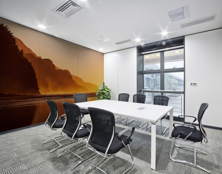 Misty sunset on Na Pali coastline Wall Printing