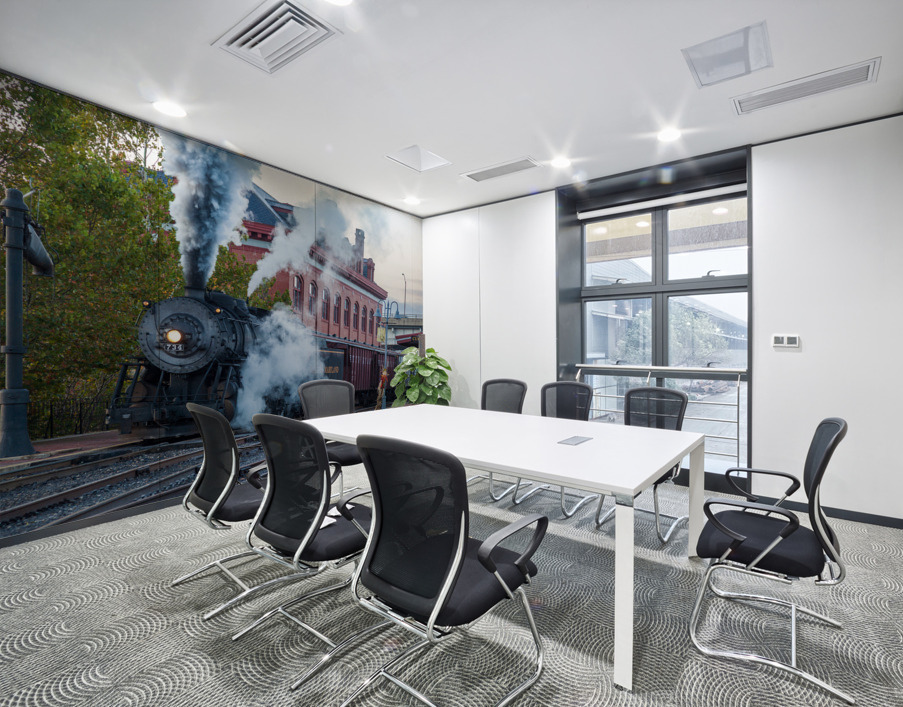 Steam train in Cumberland station Wall Printing