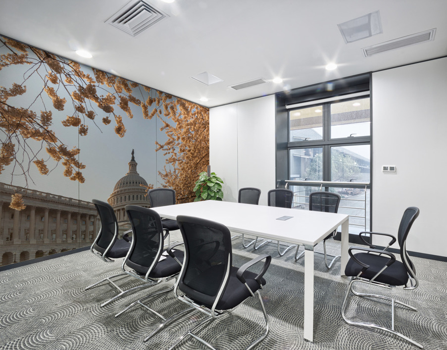 Cherry blossoms framing the Capitol Wall Printing
