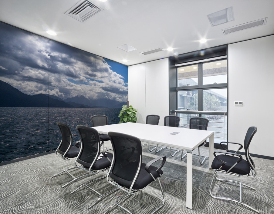 View across Todos los Santos lake towards Argentina from Petrohu Wall Printing