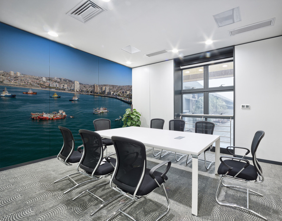 Panorama of Valparaiso harbor in Chile Wall Printing