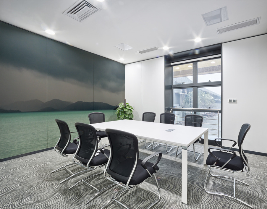 Milky ocean approaching Amalia Glacier due to suspended clay Wall Printing
