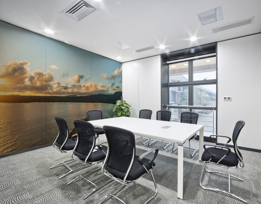 Aerial panorama of Lumahai Beach on the north shore of Kauai Wall Printing