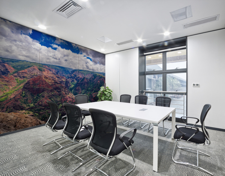 Dramatic sun lighting on Waimea Canyon on Kauai Wall Printing