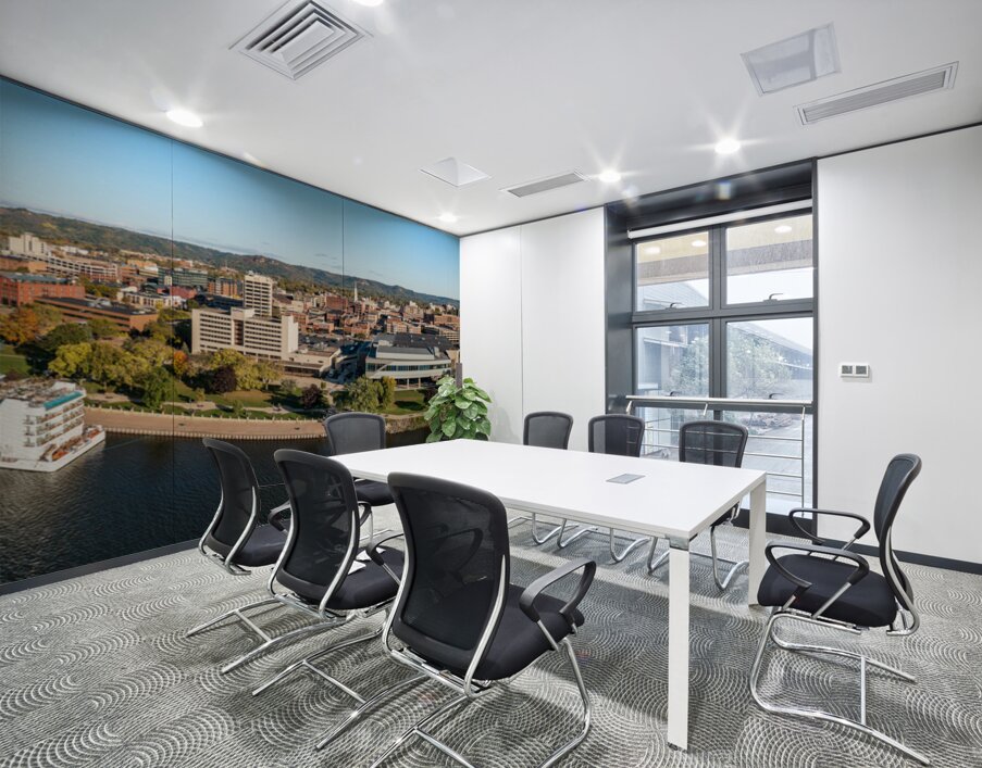 Panorama of La Crosse Wisconsin and the Viking Mississippi River Wall Printing