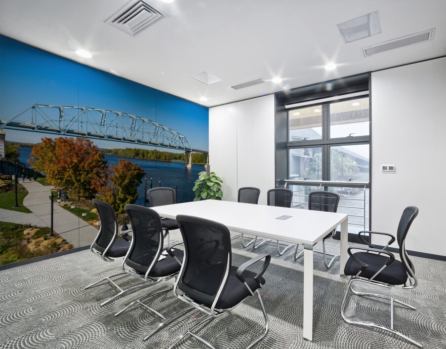 Garden alongside the Mississippi River in Wabasha Minnesota Wall Printing