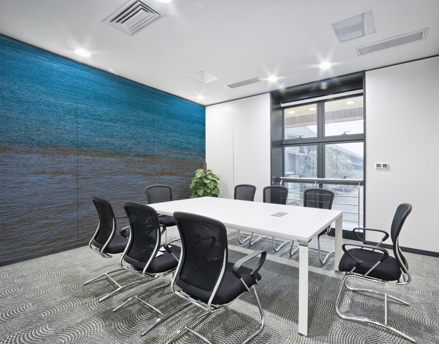 Blue clear water from Ohio river meets brown Mississippi Wall Printing