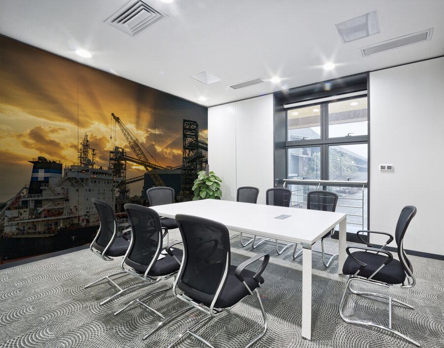 Sunset over Port Allen on Mississippi river in Baton Rouge Loui Wall Printing