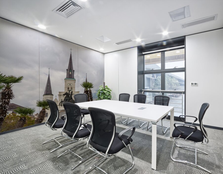 Facade of Cathedral Basilica of Saint Louis in New Orleans LA Wall Printing