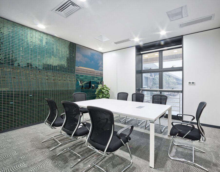 Hundreds of office windows in New York skyscraper Wall Printing