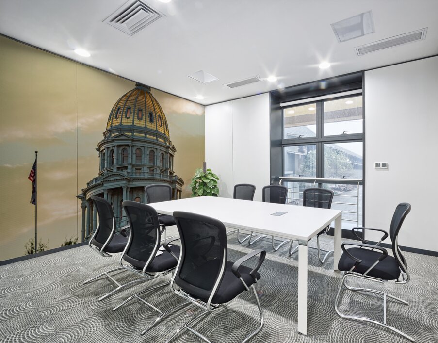 Gold covered dome of State Capitol Denver Wall Printing