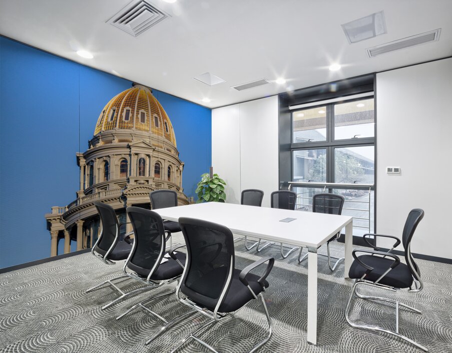 Gold covered dome of State Capitol Denver Wall Printing