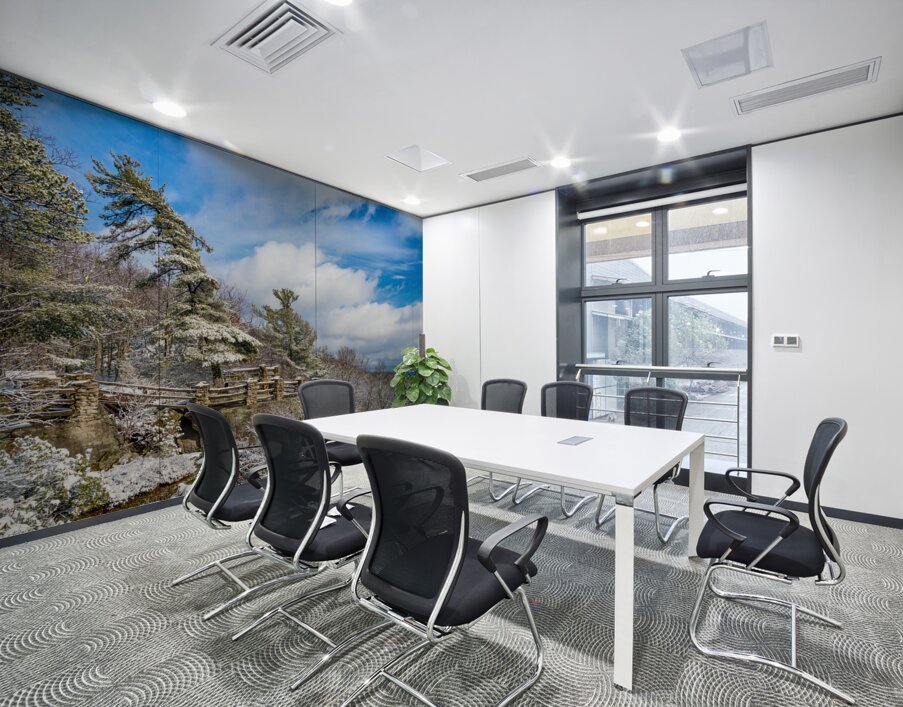 Coopers Rock overlook covered in winter snow near Morgantown Wall Printing