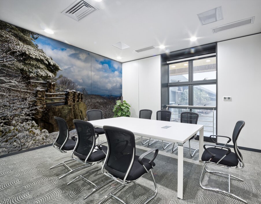 Coopers Rock overlook covered in winter snow near Morgantown Wall Printing