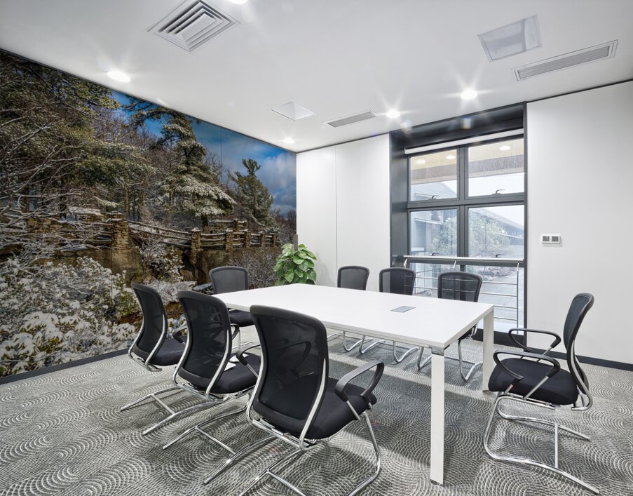 Coopers Rock overlook covered in winter snow near Morgantown Wall Printing