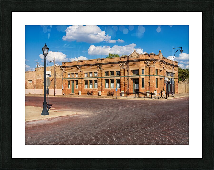 Bartlett National Bank in once bustling railroad town in Texas Picture Frame print